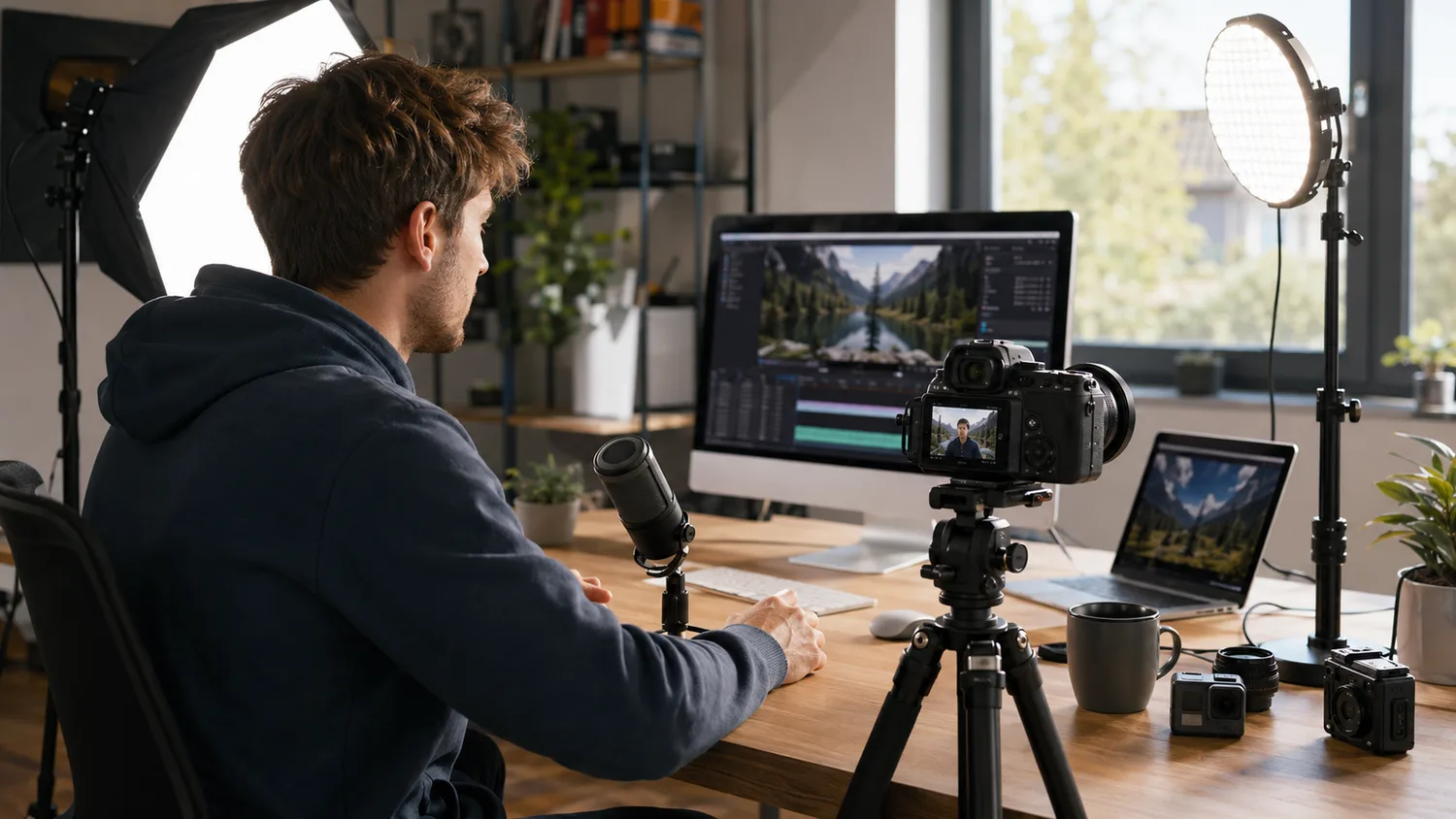 Caméra vidéo, micro et éclairage pour comparer les meilleures configurations YouTube à moins de 1000 €