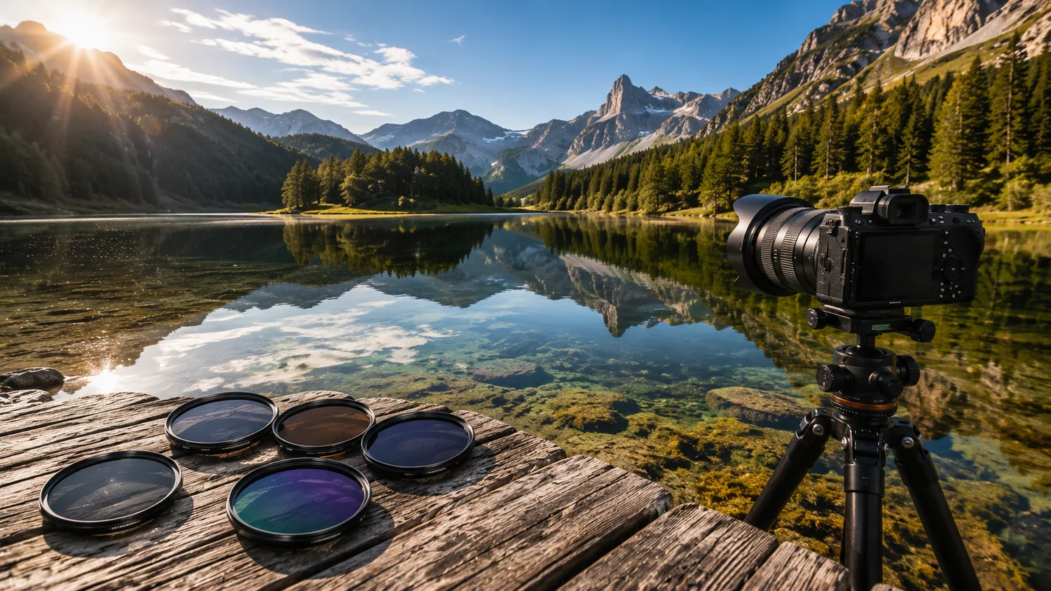 Sélection de filtres polarisants 2026 pour paysage, ciel, eau, reflets et photographie de voyage.