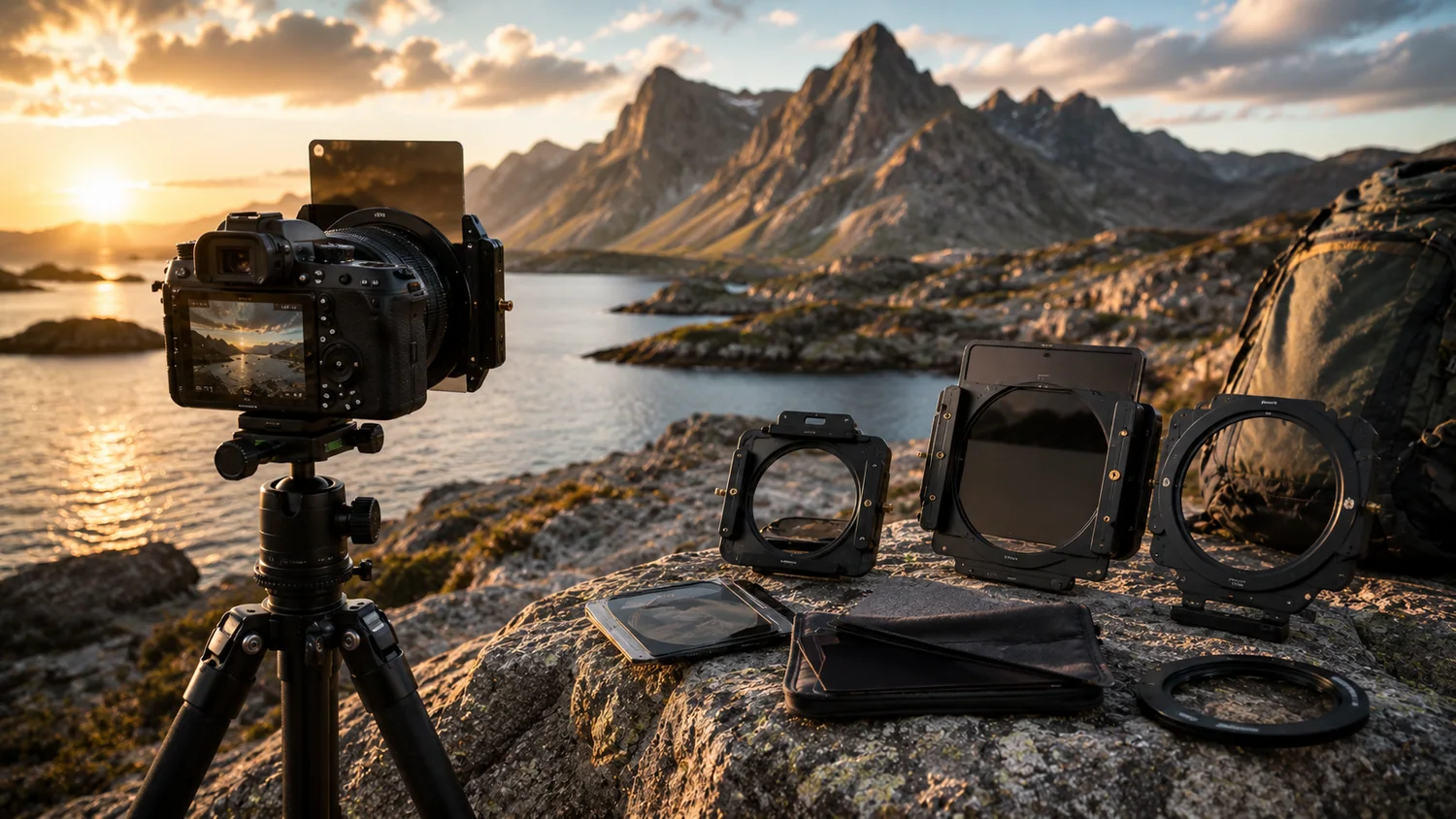 Comparatif des meilleurs porte-filtres 2026 pour filtres rectangulaires et photographie de paysage.