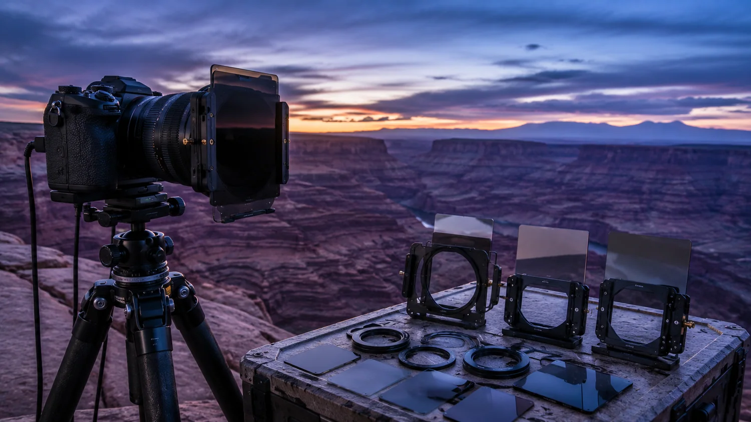 Comparatif visuel entre Nisi et Lee Filters pour porte-filtres, filtres ND et paysage avancé.