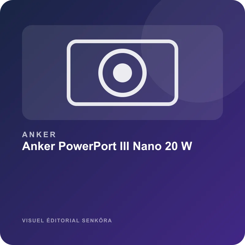 Illustration éditoriale du produit Anker PowerPort III Nano 20 W
