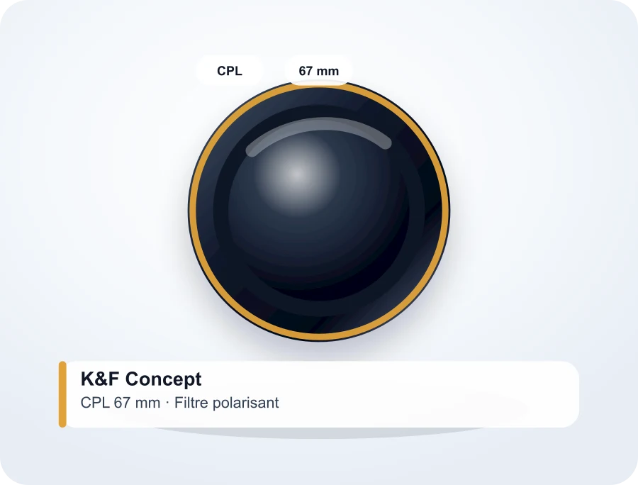K&F Concept filtre polarisant CPL 67 mm