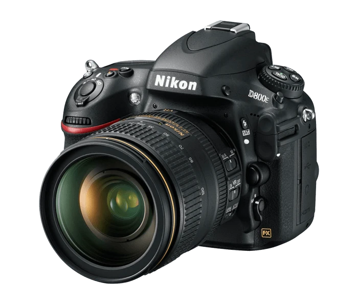 Nikon D800E boîtier nu, présenté avec un objectif non inclus