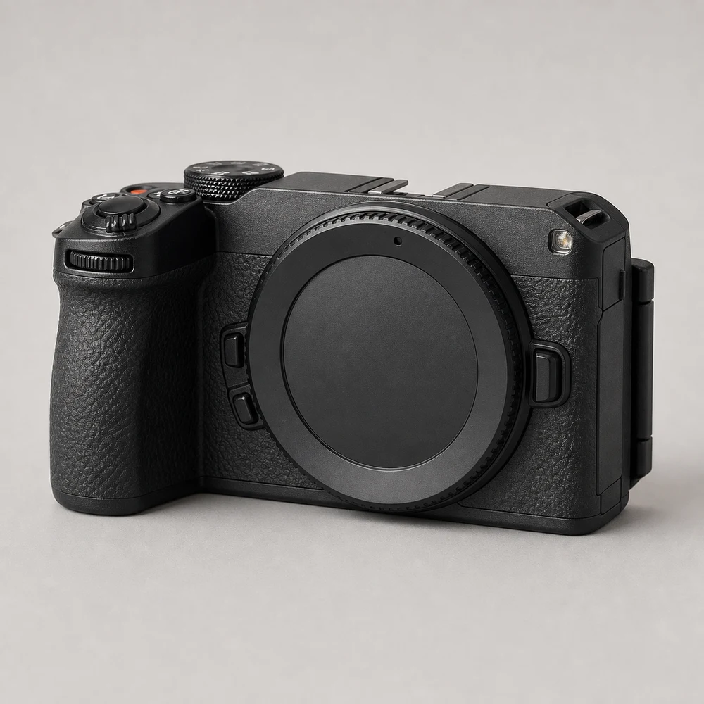 Illustration éditoriale d'un boîtier compact Nikon Z30