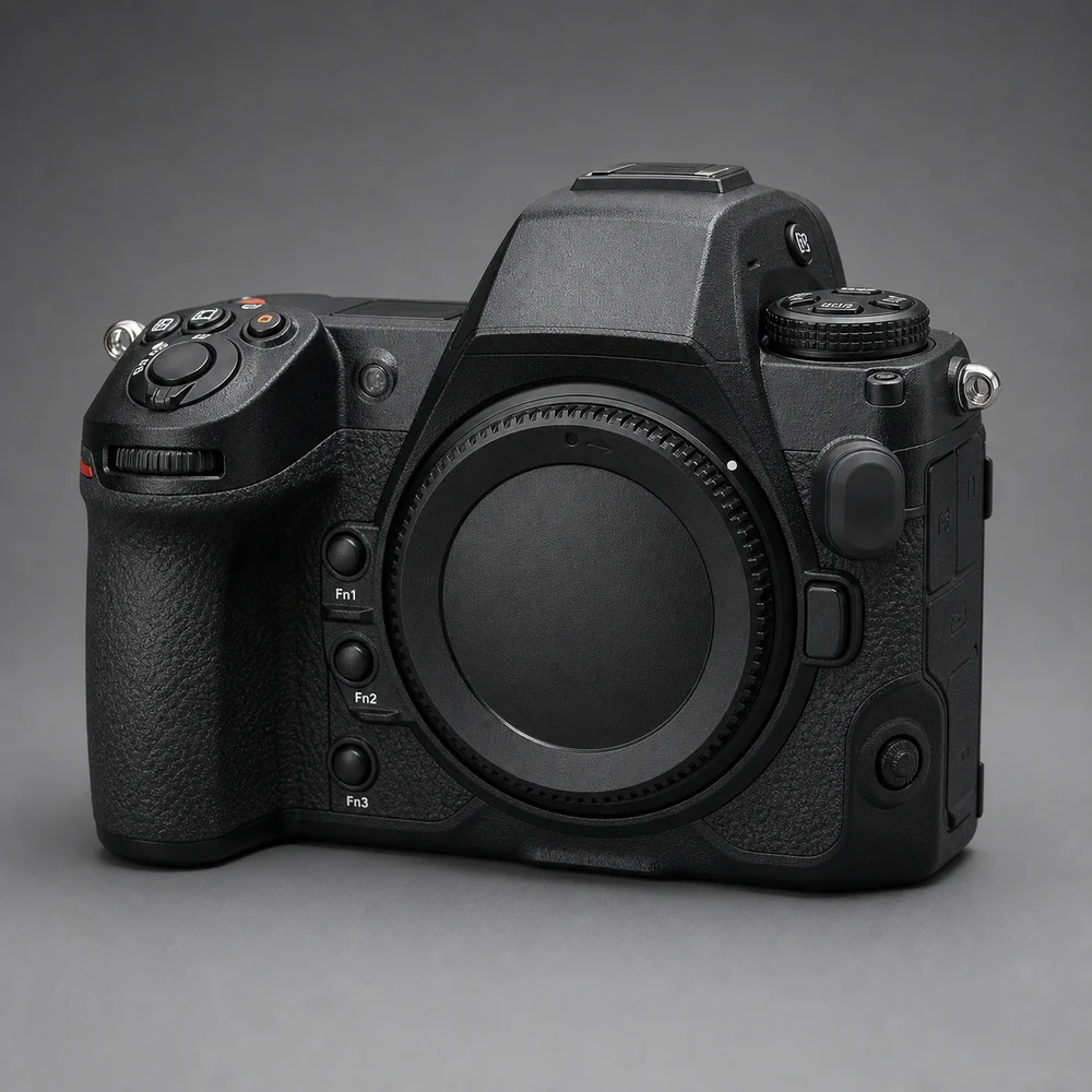 Illustration éditoriale d'un boîtier professionnel Nikon Z8