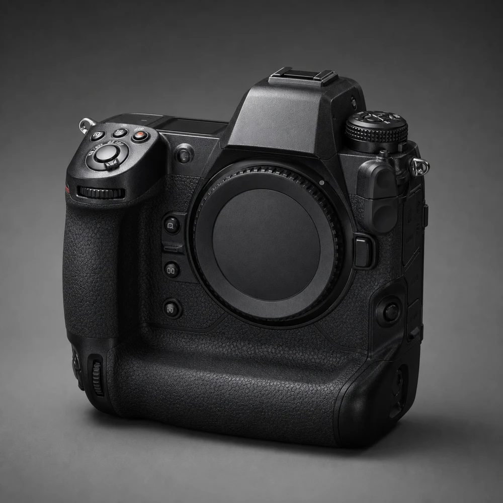 Illustration éditoriale d'un boîtier professionnel Nikon Z9