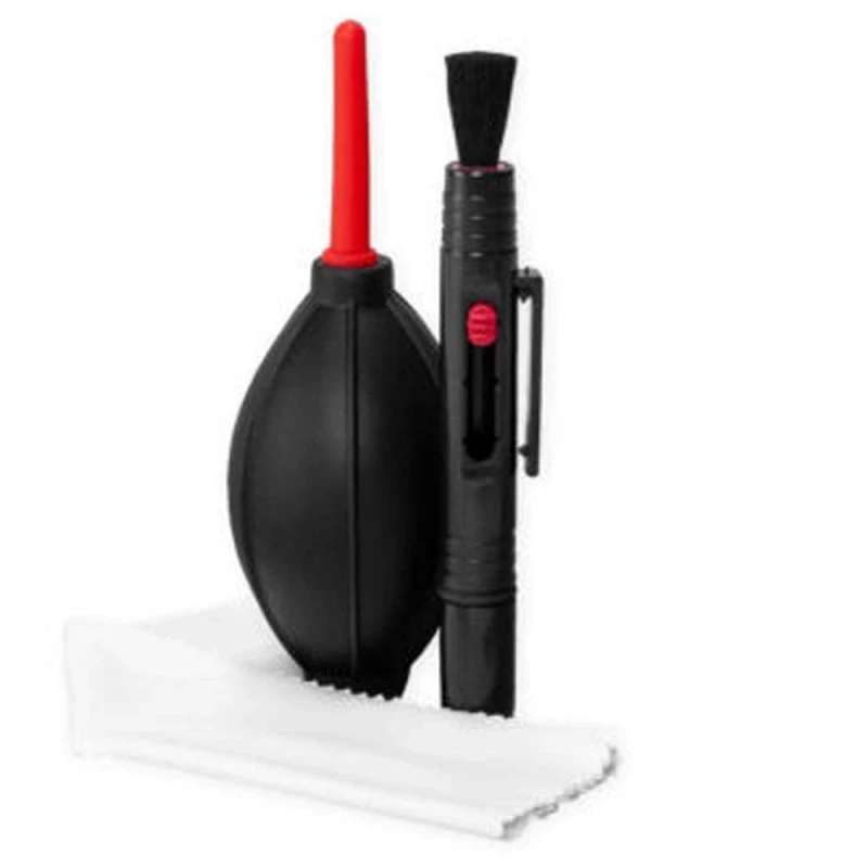 Kit de nettoyage Caruba : poire, pinceau et microfibre