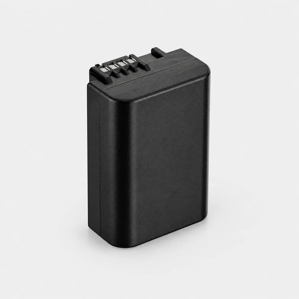 Illustration éditoriale d’une batterie rechargeable compatible avec le format Sony NP-FZ100