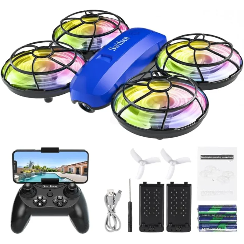 Mini drone Swifsen avec caméra et protections