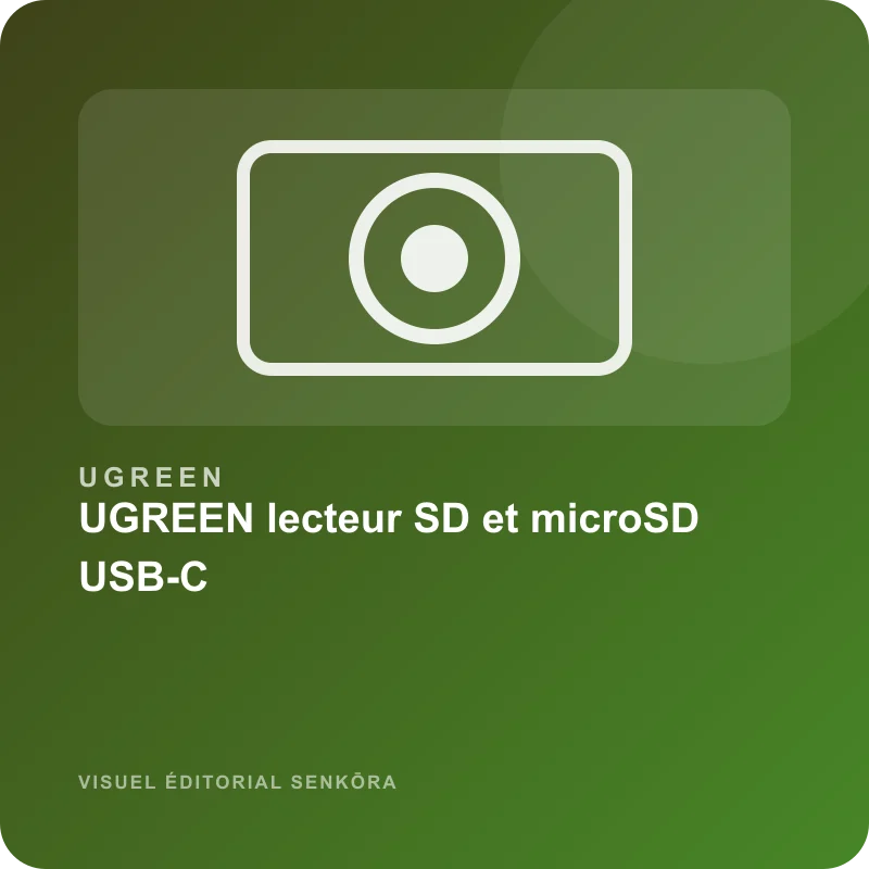 Illustration éditoriale du produit UGREEN lecteur SD et microSD USB-C