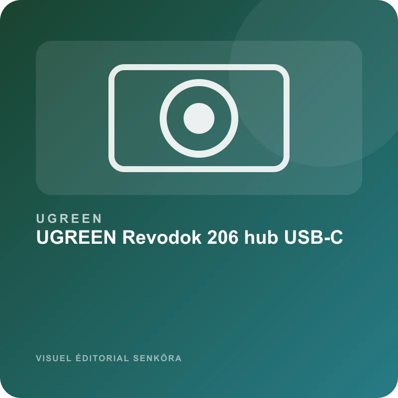 Illustration éditoriale du produit UGREEN Revodok 206 hub USB-C
